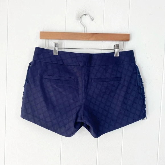 Lilly Pulitzer Womens Size 2 Navy Blue Ellie 4" Shorts Fringe Side Detail 26759 - Picture 7 of 15